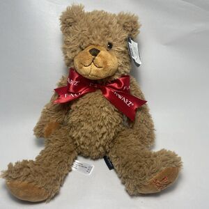 Fao Schwarz Plush Brown Bear Sitting 9.5 in With Paper Hang Tag 2020 Embroidered